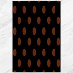 Polka Dots - Auburn Brown on Black Canvas 12  x 18 