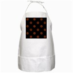 Polka Dots - Auburn Brown on Black BBQ Apron