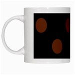Polka Dots - Auburn Brown on Black Black Mug