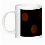 Polka Dots - Auburn Brown on Black Night Luminous Mug