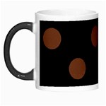 Polka Dots - Auburn Brown on Black Morph Mug