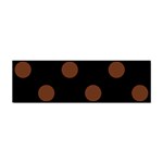 Polka Dots - Auburn Brown on Black Sticker Bumper (100 pack)