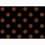 Polka Dots - Auburn Brown on Black 5  x 7  Photo Cards