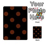 Polka Dots - Auburn Brown on Black Multi-purpose Cards (Rectangle)