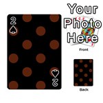 Polka Dots - Auburn Brown on Black Playing Cards 54 Designs