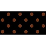 Polka Dots - Auburn Brown on Black YOU ARE INVITED 3D Greeting Card (8x4)