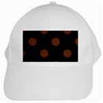 Polka Dots - Auburn Brown on Black Black Cap