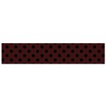 Polka Dots - Black on Dark Sienna Brown Flano Scarf (Small)