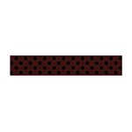 Polka Dots - Black on Dark Sienna Brown Flano Scarf (Mini)