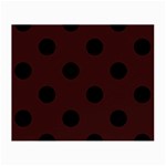 Polka Dots - Black on Dark Sienna Brown Small Glasses Cloth