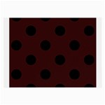 Polka Dots - Black on Dark Sienna Brown Large Glasses Cloth (2 Sides)
