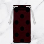 Polka Dots - Black on Dark Sienna Brown Jewelry Bag