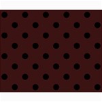 Polka Dots - Black on Dark Sienna Brown Collage 8  x 10 