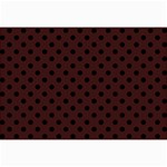 Polka Dots - Black on Dark Sienna Brown Collage 12  x 18 