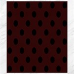 Polka Dots - Black on Dark Sienna Brown Canvas 8  x 10 