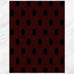 Polka Dots - Black on Dark Sienna Brown Canvas 12  x 16 