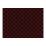 Polka Dots - Black on Dark Sienna Brown Double Sided Flano Blanket (Mini)