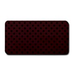 Polka Dots - Black on Dark Sienna Brown Medium Bar Mat