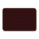 Polka Dots - Black on Dark Sienna Brown Plate Mat