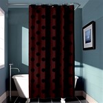 Polka Dots - Black on Dark Sienna Brown Shower Curtain 36  x 72  (Stall)