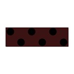 Polka Dots - Black on Dark Sienna Brown Sticker Bumper (100 pack)