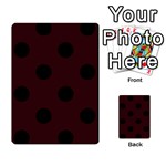 Polka Dots - Black on Dark Sienna Brown Multi-purpose Cards (Rectangle)