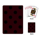 Polka Dots - Black on Dark Sienna Brown Playing Cards Single Design