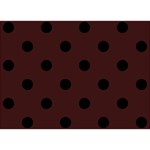 Polka Dots - Black on Dark Sienna Brown Birthday Cake 3D Greeting Card (7x5)