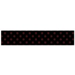 Polka Dots - Dark Sienna Brown on Black Flano Scarf (Small)