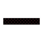 Polka Dots - Dark Sienna Brown on Black Flano Scarf (Mini)