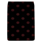 Polka Dots - Dark Sienna Brown on Black Removable Flap Cover (S)