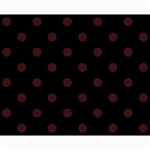 Polka Dots - Dark Sienna Brown on Black Collage 8  x 10 