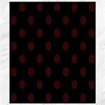 Polka Dots - Dark Sienna Brown on Black Canvas 8  x 10 