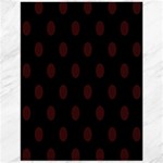 Polka Dots - Dark Sienna Brown on Black Canvas 12  x 16 