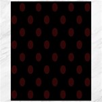 Polka Dots - Dark Sienna Brown on Black Canvas 16  x 20 