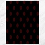 Polka Dots - Dark Sienna Brown on Black Canvas 18  x 24 