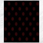 Polka Dots - Dark Sienna Brown on Black Canvas 20  x 24 