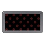 Polka Dots - Dark Sienna Brown on Black Memory Card Reader (Mini)