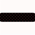 Polka Dots - Dark Sienna Brown on Black Medium Bar Mat