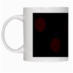 Polka Dots - Dark Sienna Brown on Black Black Mug