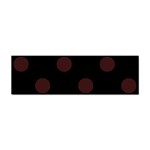 Polka Dots - Dark Sienna Brown on Black Sticker (Bumper)
