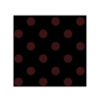 Polka Dots - Dark Sienna Brown on Black Greeting Card 5  x 7 