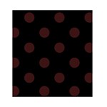 Polka Dots - Dark Sienna Brown on Black Greeting Card 4.5  x 6 