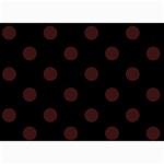 Polka Dots - Dark Sienna Brown on Black 5  x 7  Photo Cards