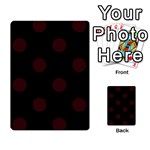 Polka Dots - Dark Sienna Brown on Black Multi-purpose Cards (Rectangle)