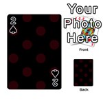 Polka Dots - Dark Sienna Brown on Black Playing Cards 54 Designs