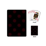 Polka Dots - Dark Sienna Brown on Black Playing Cards (Mini)
