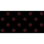 Polka Dots - Dark Sienna Brown on Black YOU ARE INVITED 3D Greeting Card (8x4)