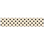 Polka Dots - Black on Champagne Orange Flano Scarf (Small)