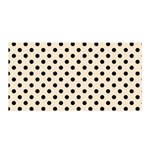 Polka Dots - Black on Champagne Orange Satin Wrap